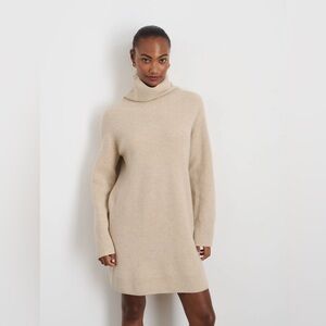 Cozy Cream Turtleneck Sweater Dress